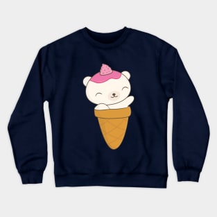 Polar Bear Ice Cream Cone T-Shirt Crewneck Sweatshirt